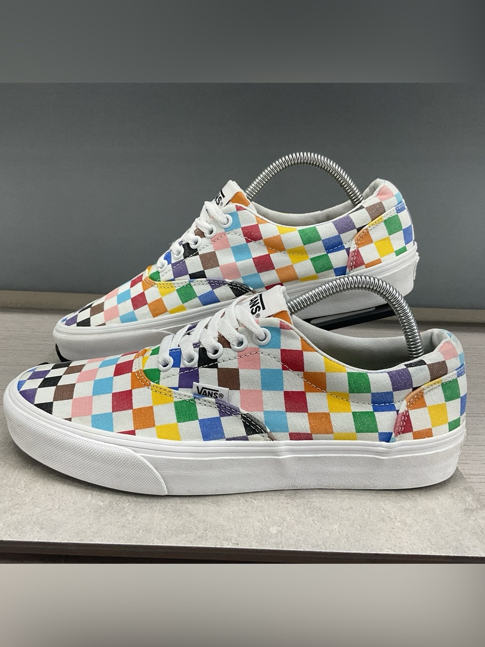 Vans Doheny Pride Multicolor Rainbow Checkerboard Canvas Mens Size 9